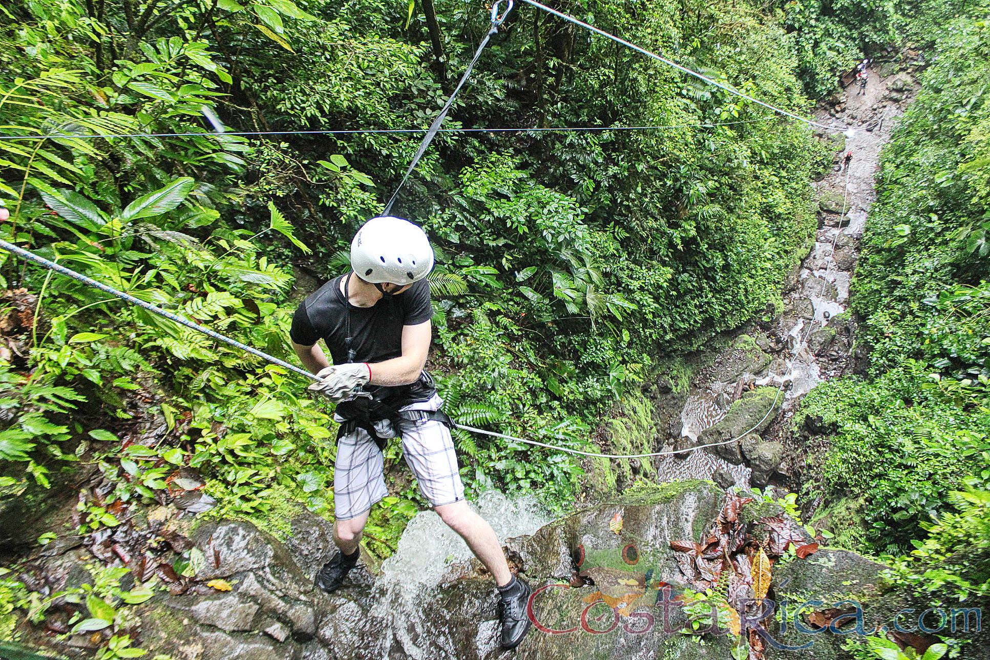 A Person Ready To Rappel Down The Lost Canyon